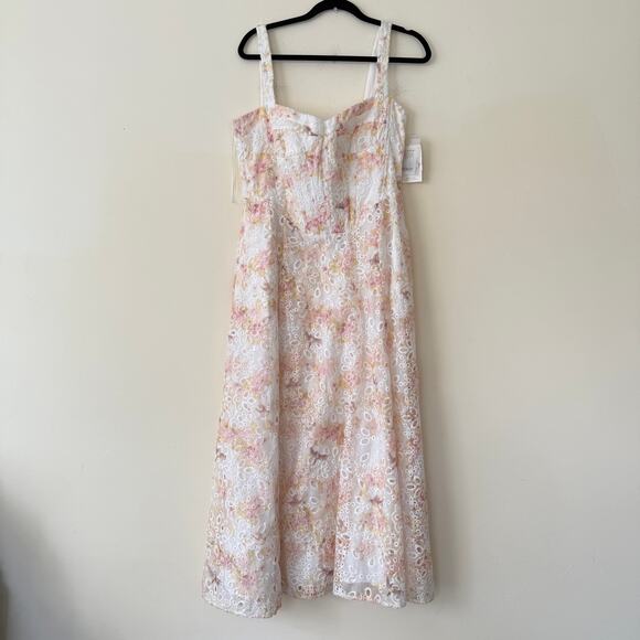 Anthropologie X Bardot Lilah Sweetheart Corset A-Line Midi Dress Multicolor XL - Picture 5 of 9